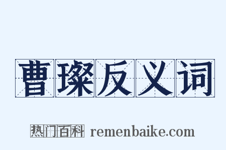 曹璨反义词是什么意思的图片